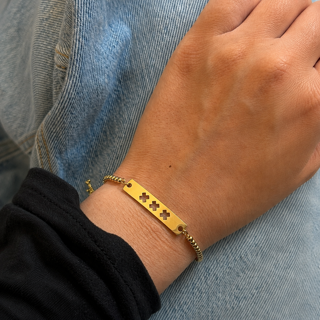 Goudkleurige RVS Damesarmband | Stijl