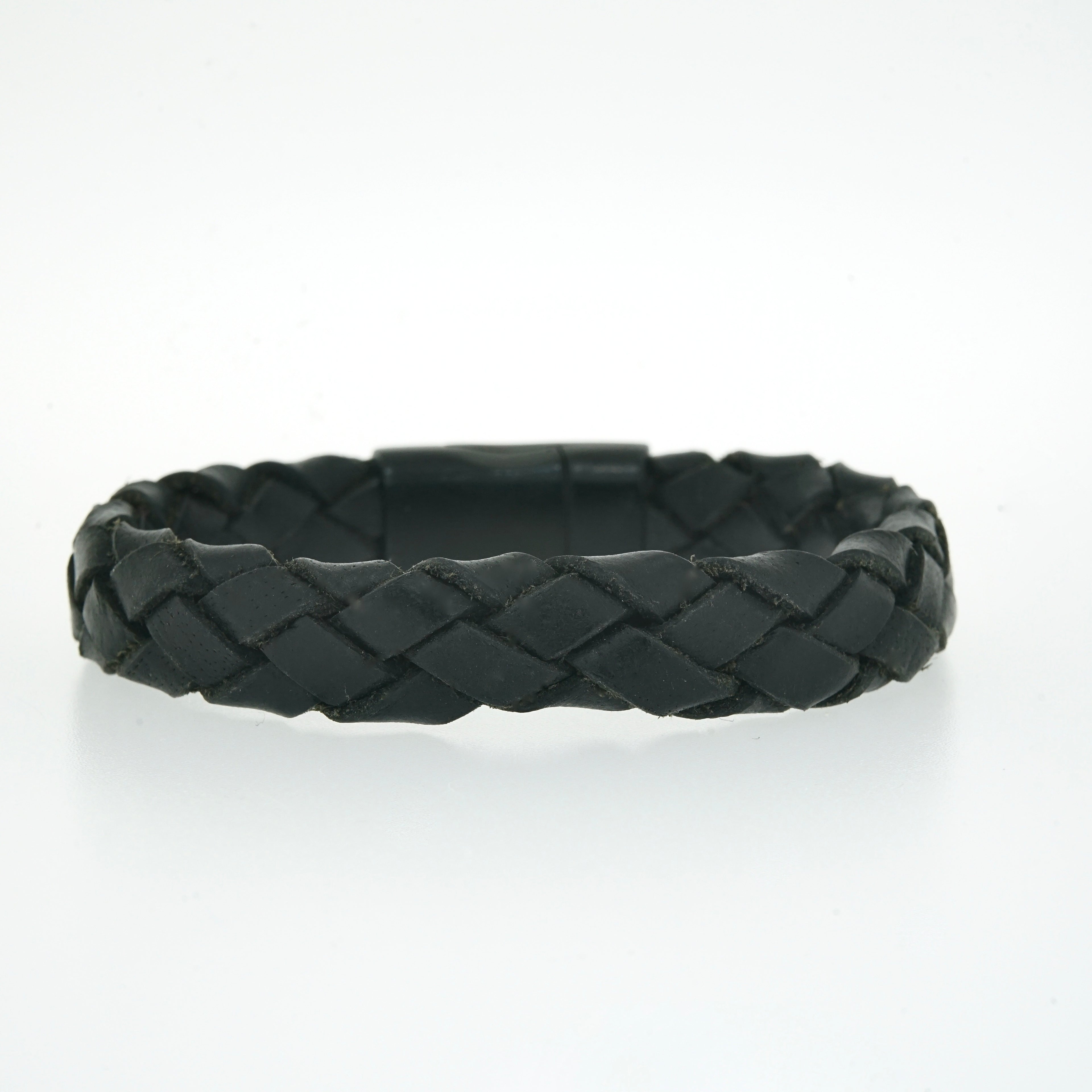 Leren Armband Zwart / Zwart – Mokum Trots