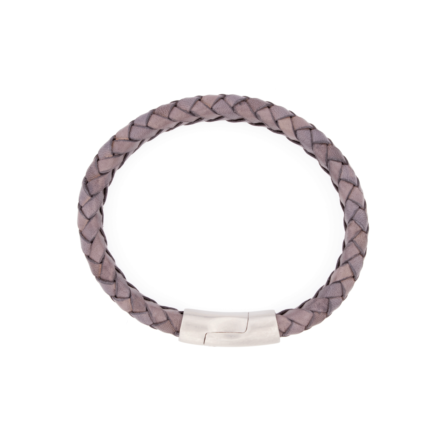 Bracelet Leather Gray/Silver