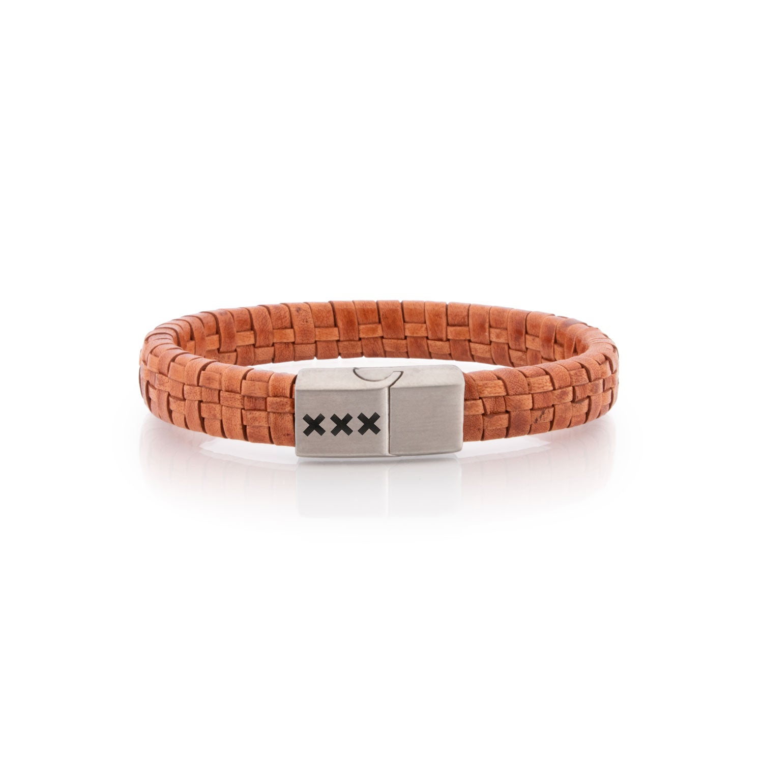 Bracelet Leather Lightbrown/ Silver