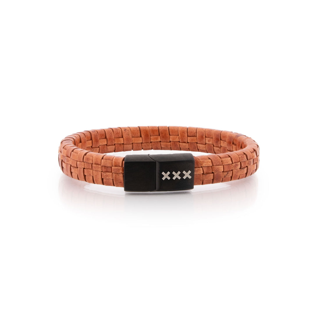 Bracelet Leather Lightbrown/ Black
