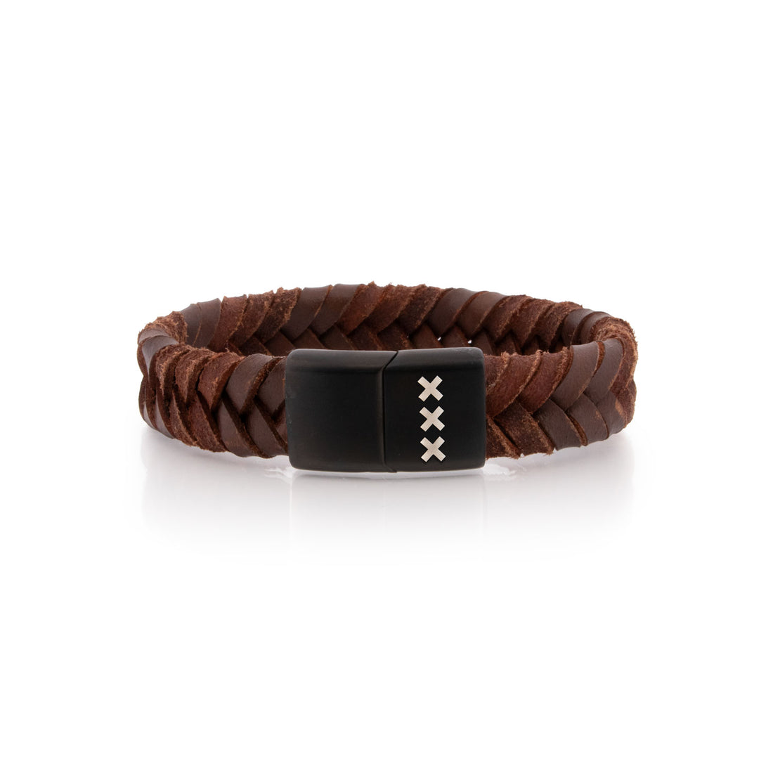 Leren Armband Brown / Zwart – De Dam
