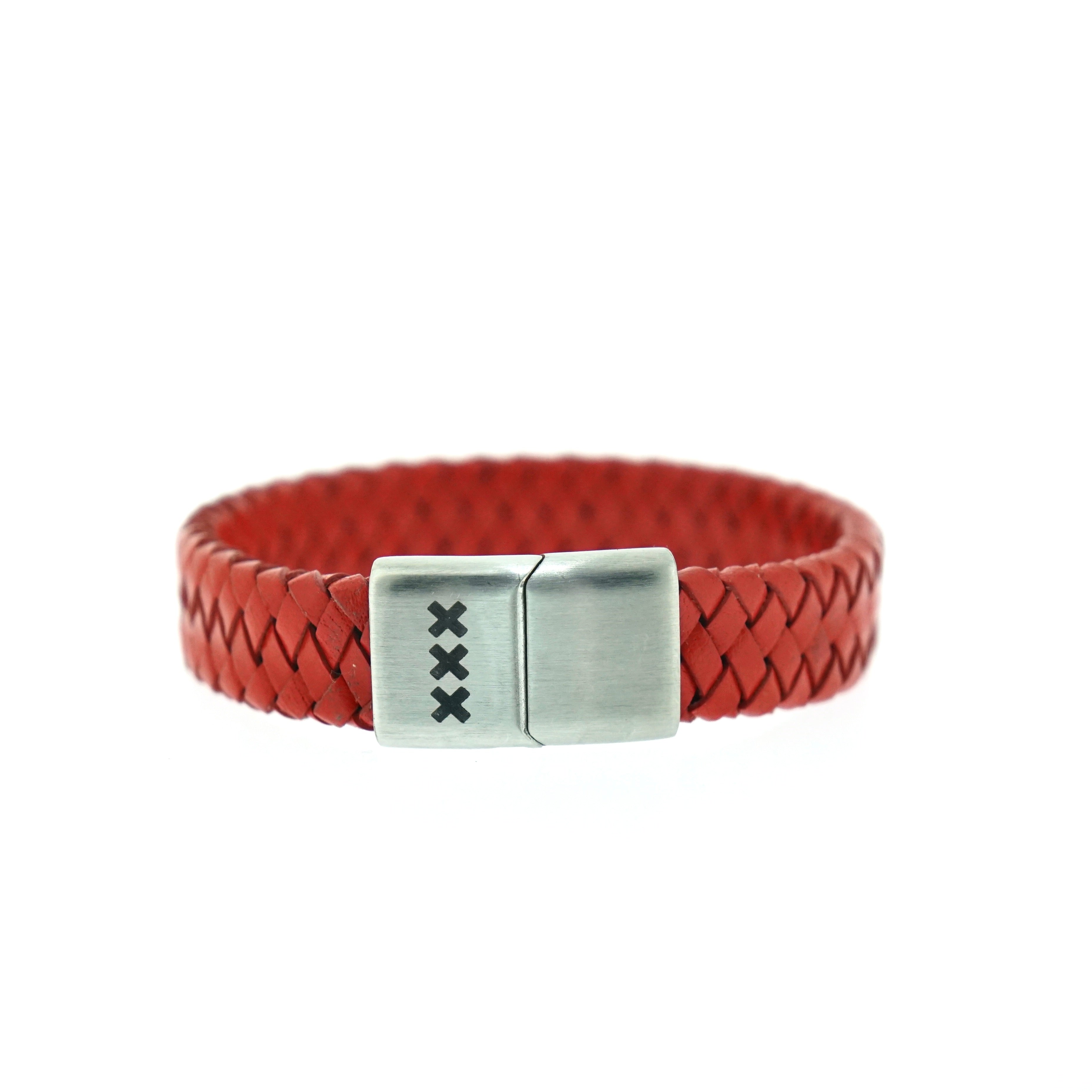 Leather Bracelet Red XXX Collection