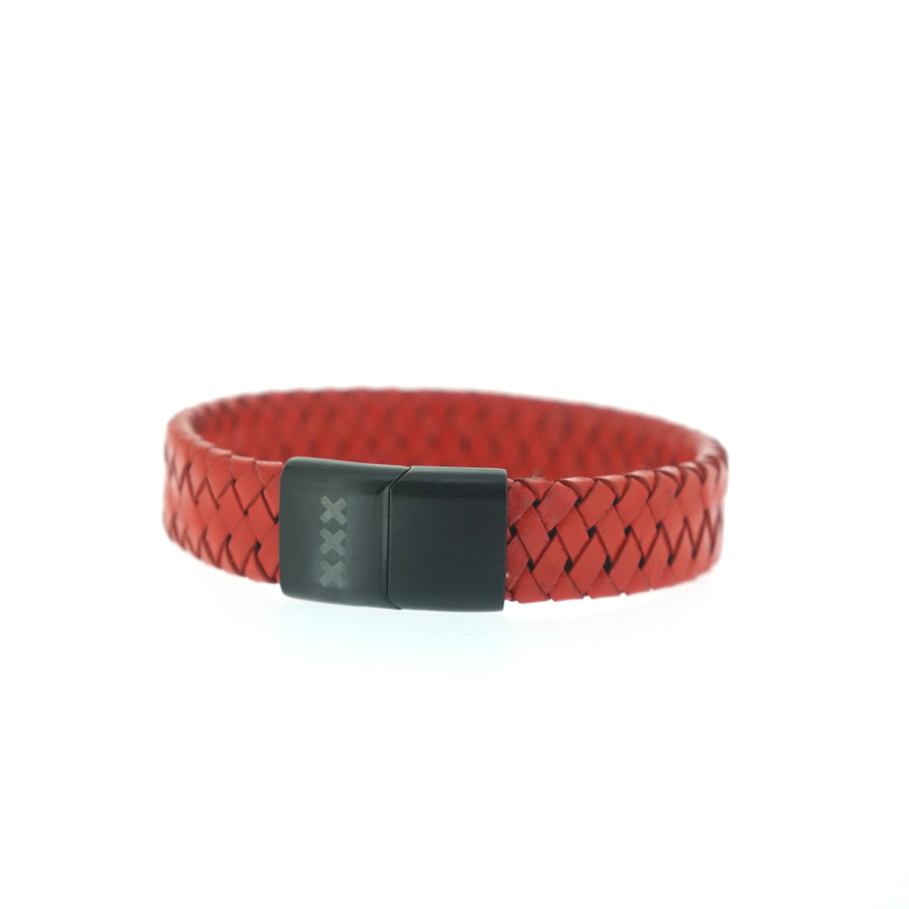 Leather Bracelet Red XXX Collection