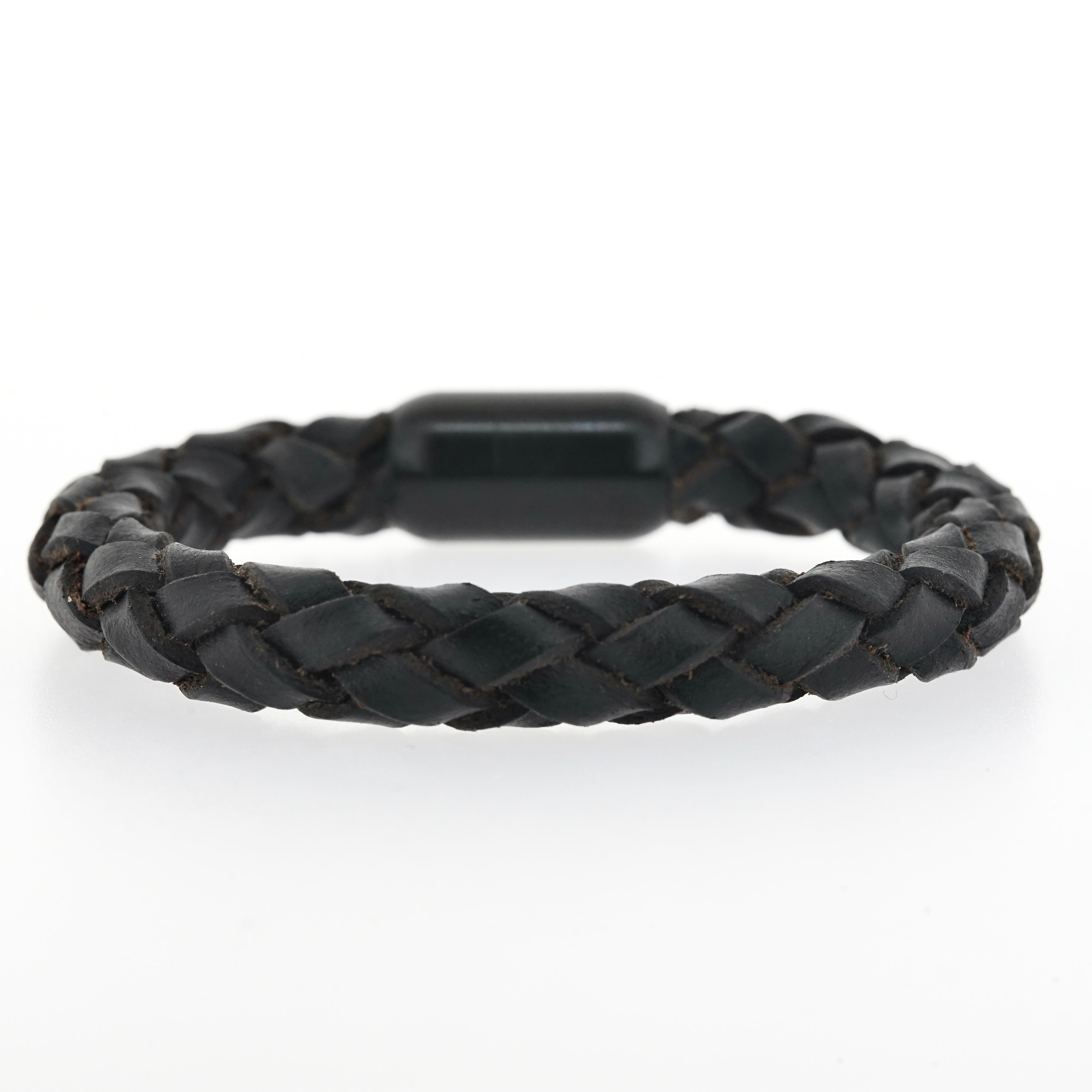 leren armband rond Zwart/ Zwart - 020 Black Editie