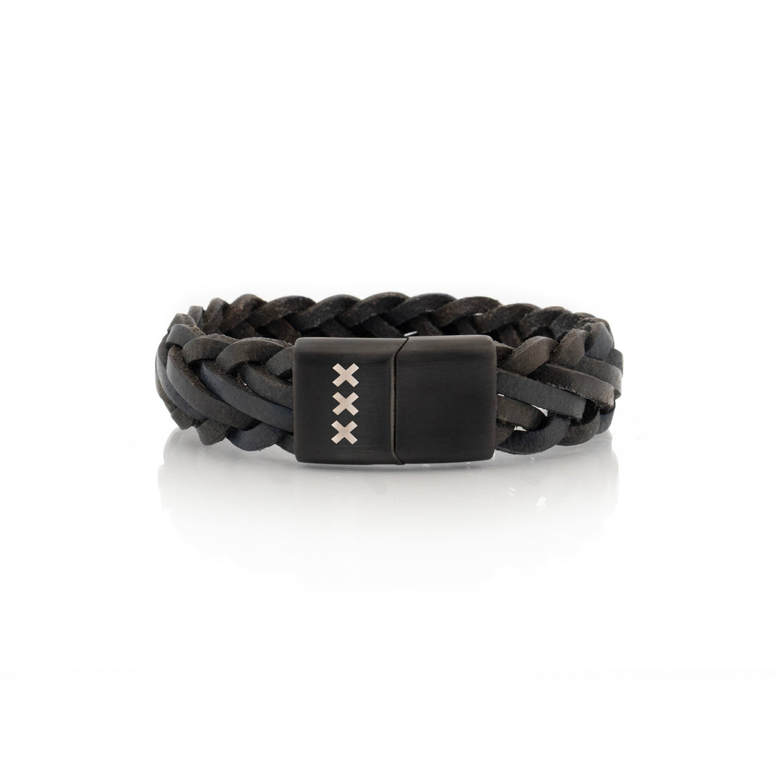Leren armband Zwart - Zwart | De Scheepswerf