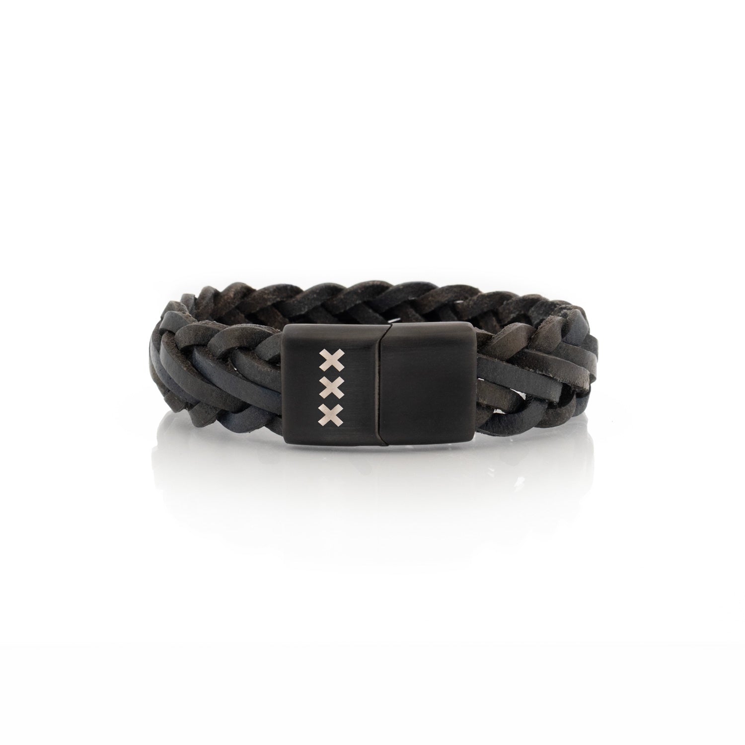 Leren armband Zwart - Zwart | De Scheepswerf