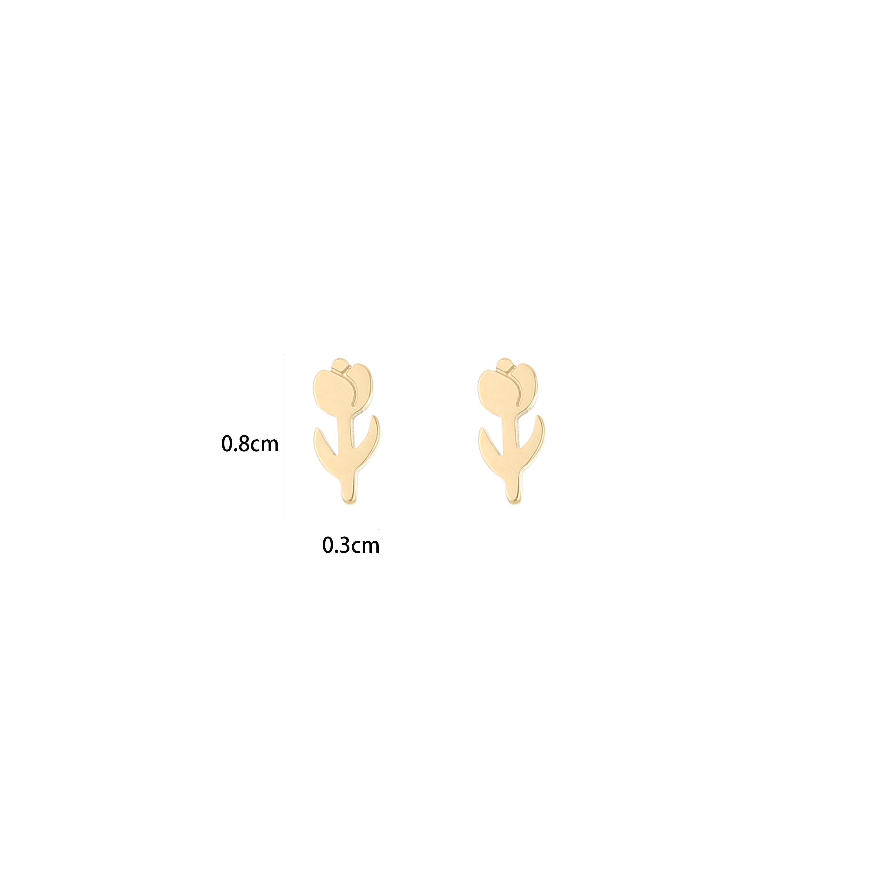 STUDS OORBELLEN TULP
