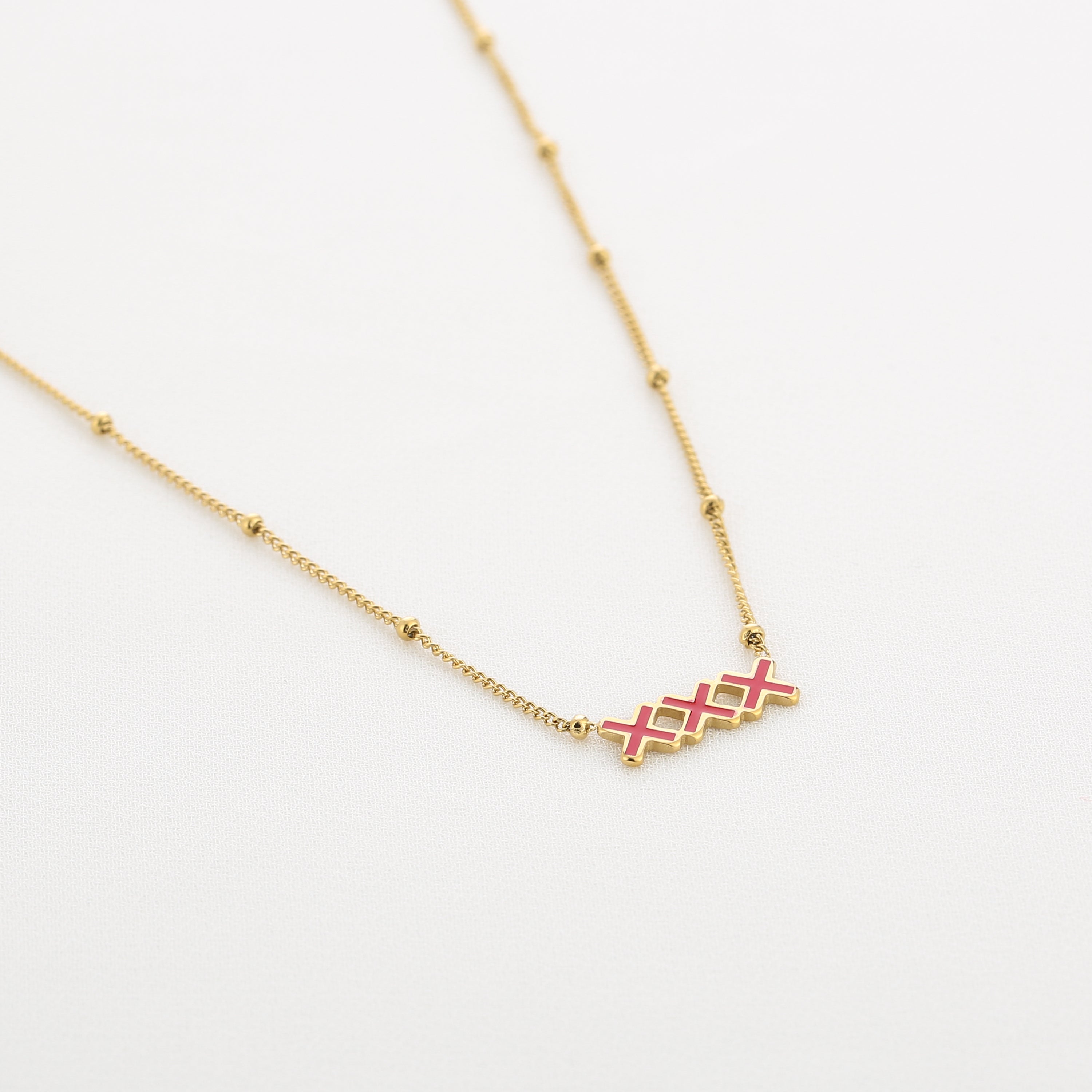 KETTING | 3 RODE KRUISJES HORIZON