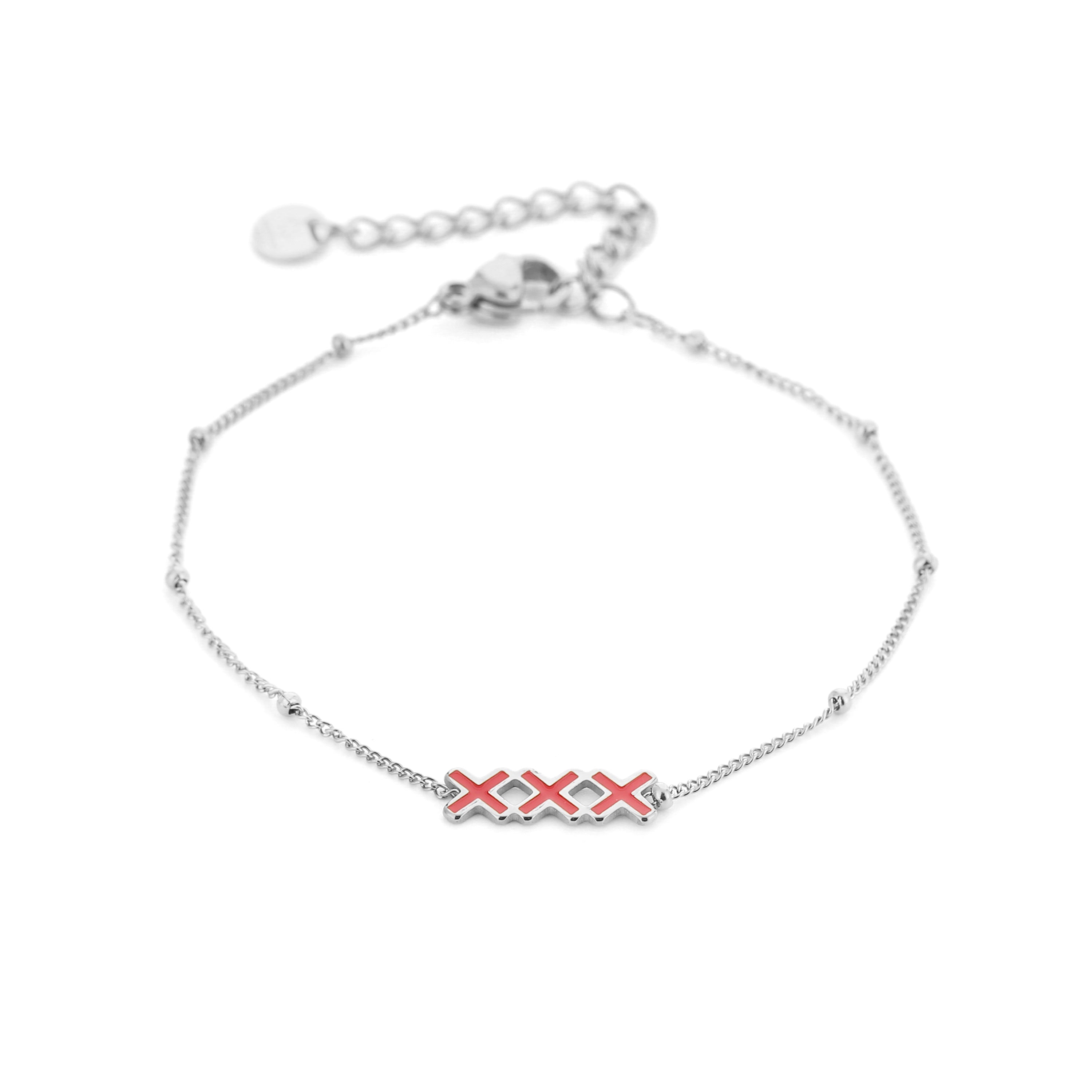 BRACELET STAINLESS STEEL RED XXX
