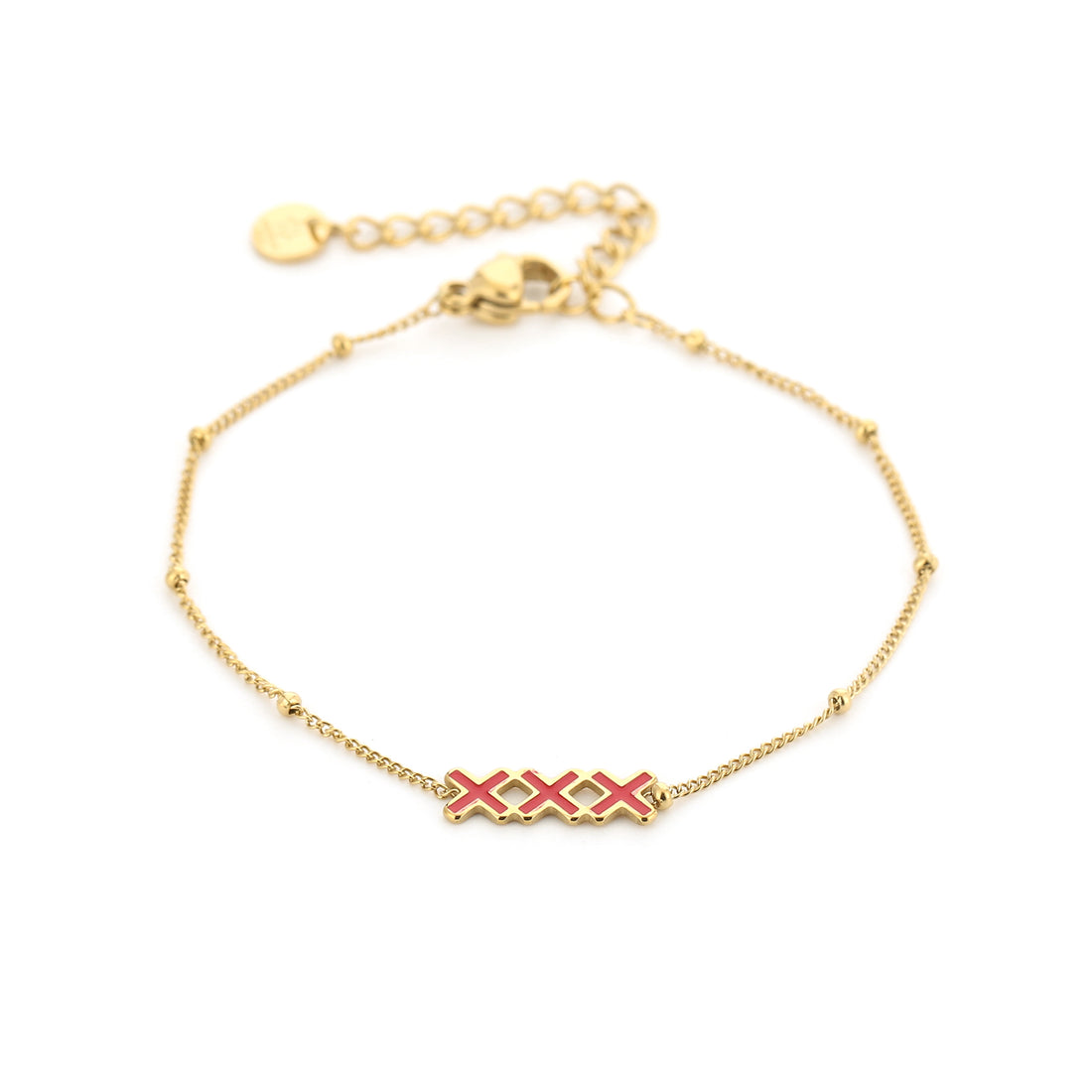 BRACELET STAINLESS STEEL RED XXX