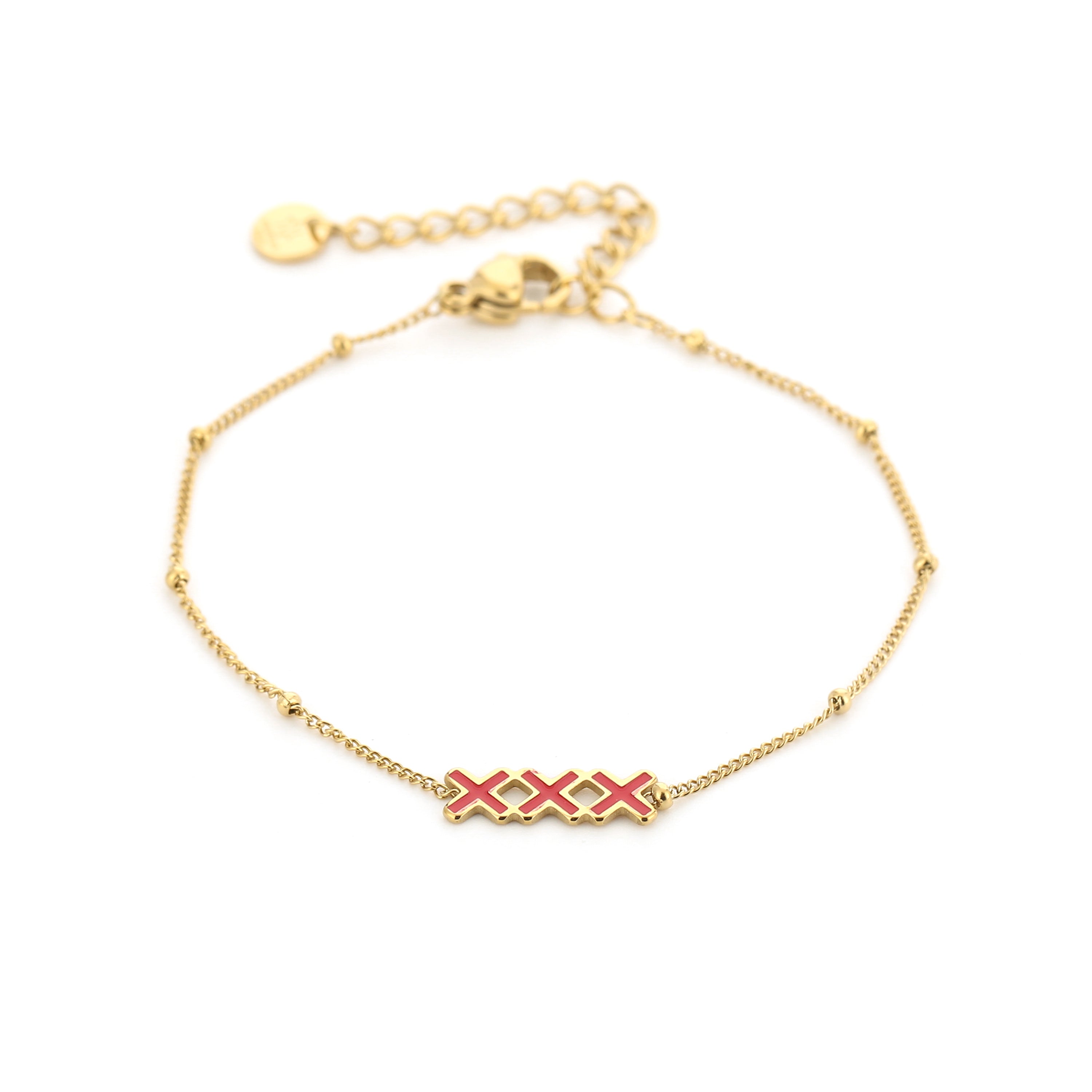 BRACELET STAINLESS STEEL RED XXX