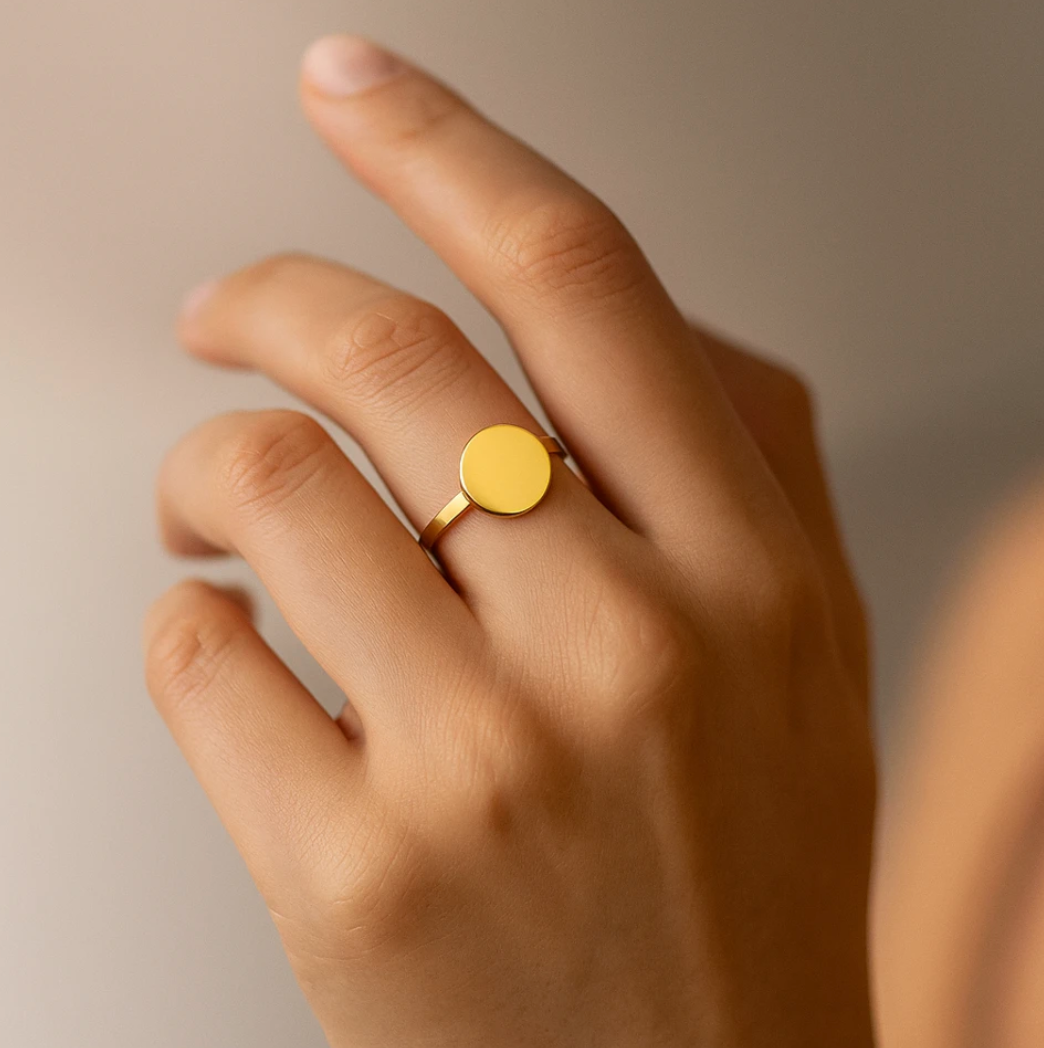 ZEGELRING AMSTERDAM SMAL ROND