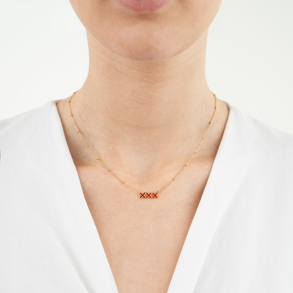KETTING | 3 RODE KRUISJES HORIZON