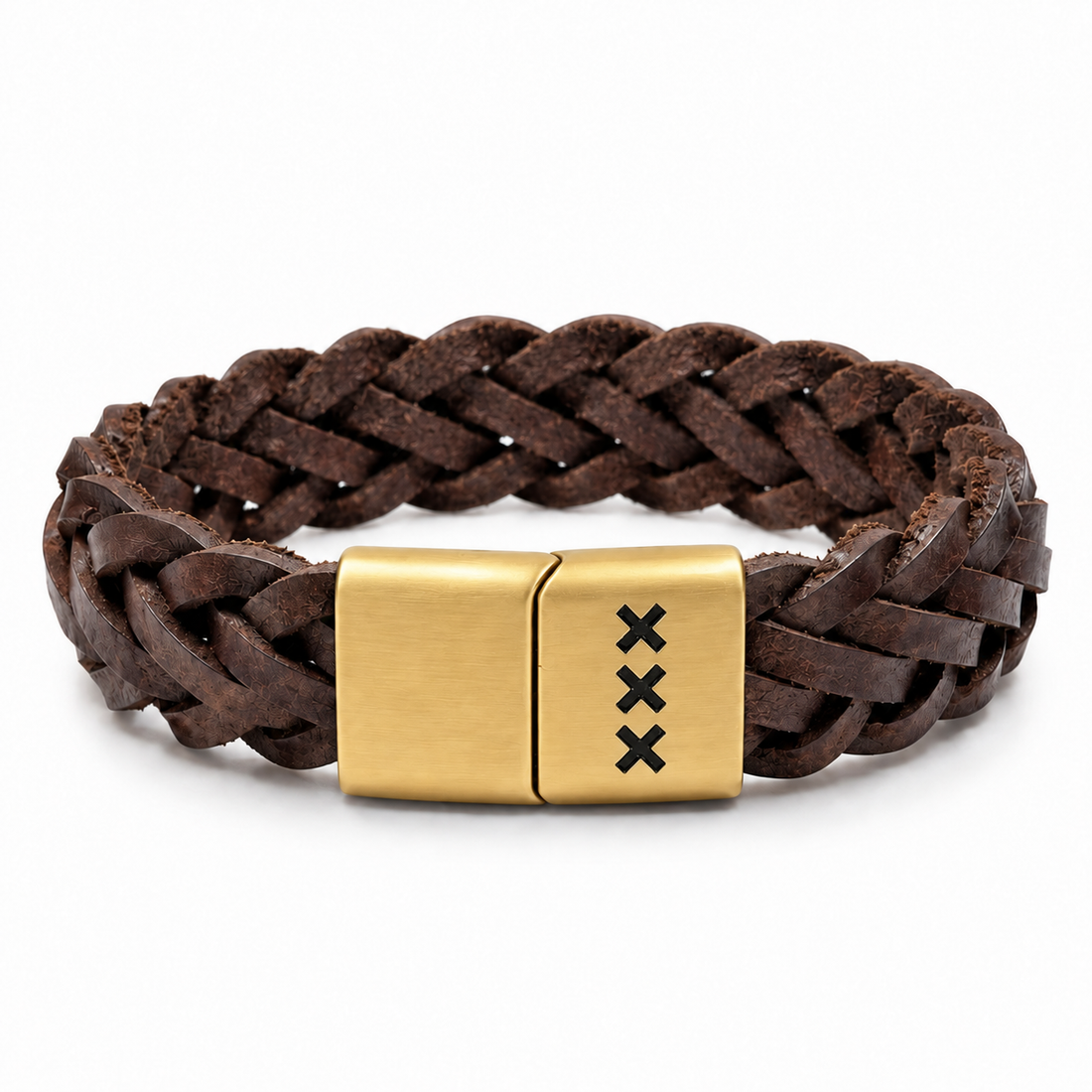 Leren Armband met Gravure GOUD – XXX Edition
