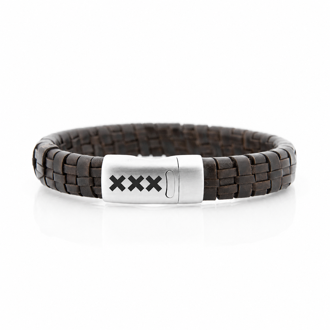 Bracelet Leather Lightbrown/Silver