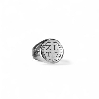 RING initials signet ring