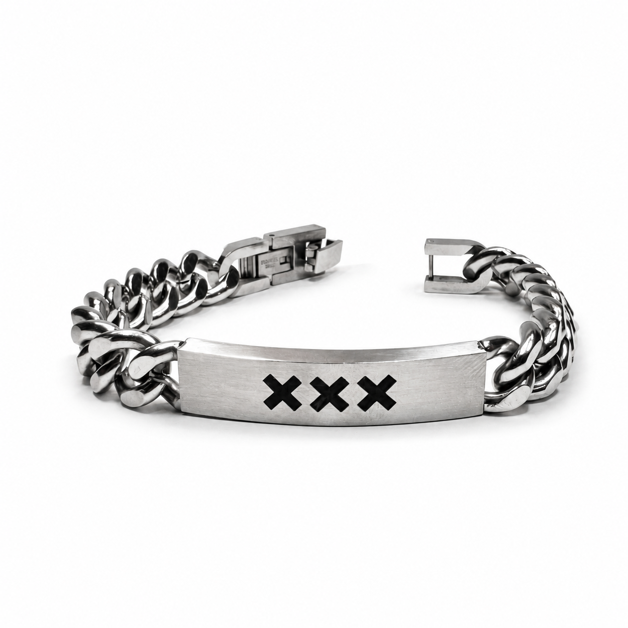 Zilver RVS Herenarmband | Vastberaden