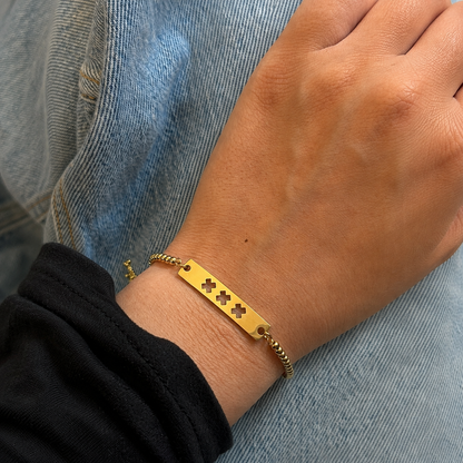 Goudkleurige RVS Damesarmband | Stijl