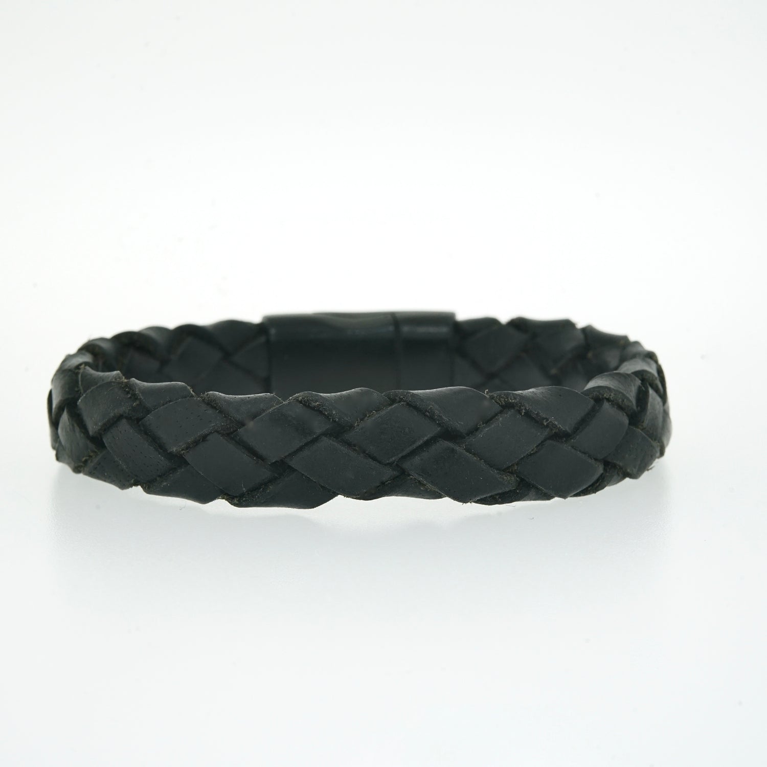 Leren Armband Zwart / Zwart – Mokum Trots