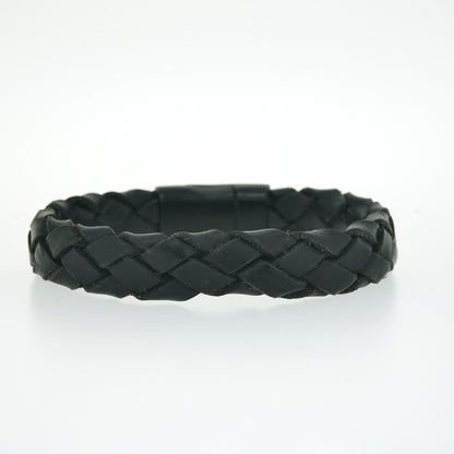 Leren Armband Zwart / Zwart – Mokum Trots