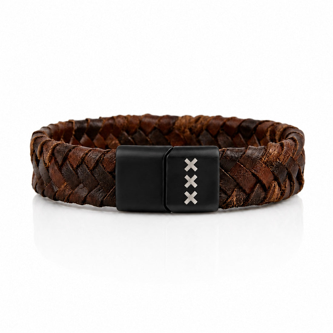 Bracelet Leather Lightbrown/Silver