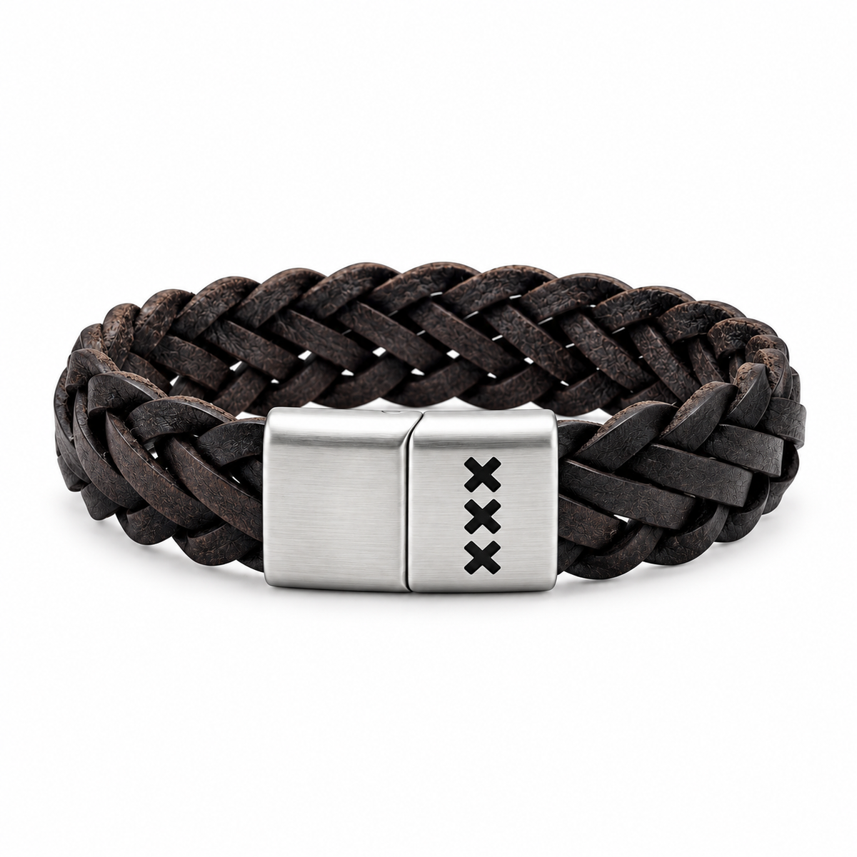 Leren Armband met Gravure ZILVER–  XXX Edition