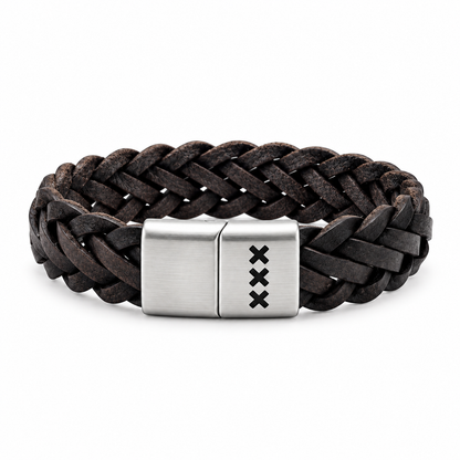 Leren Armband met Gravure ZILVER–  XXX Edition