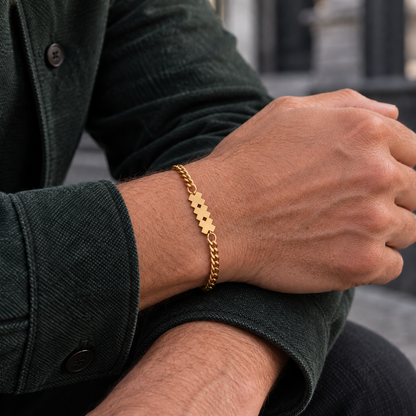 Goud RVS Herenarmband | Icon XXX
