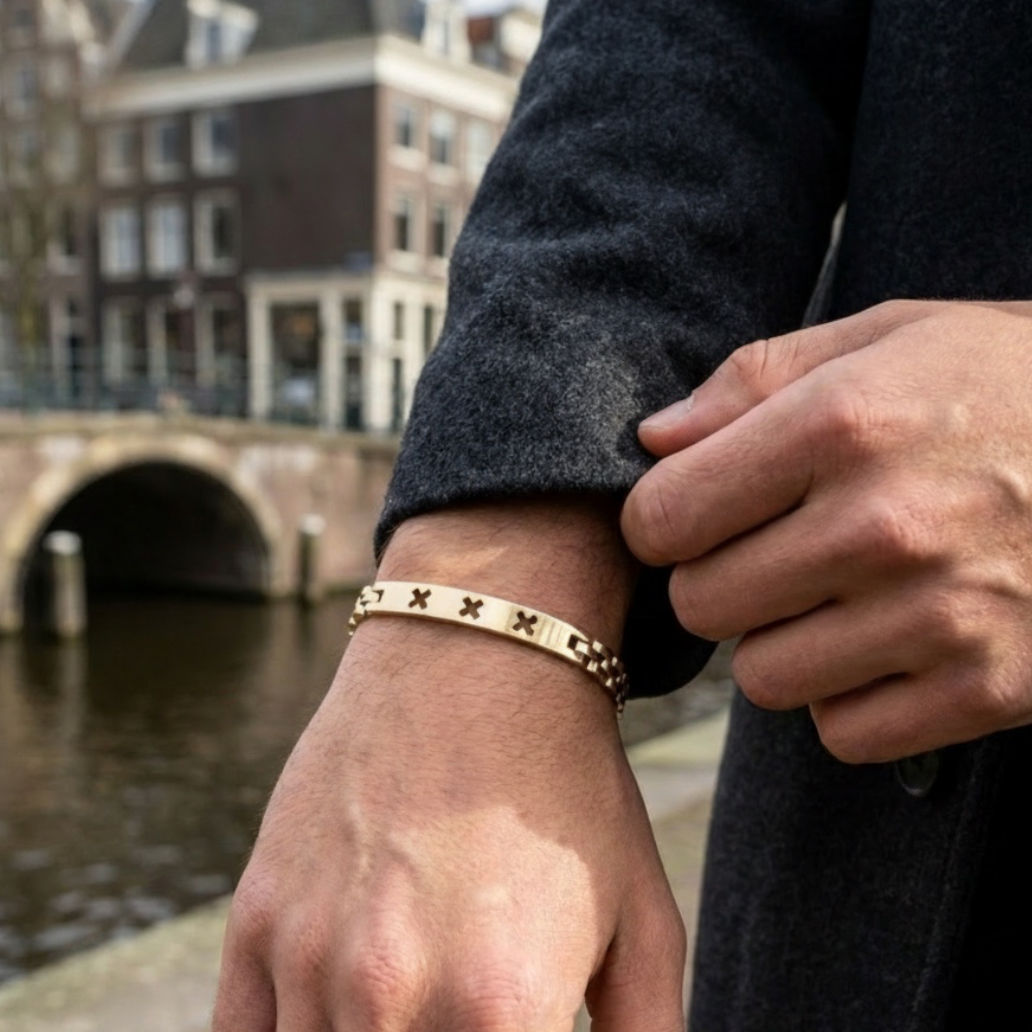Goud RVS Herenarmband | Trots