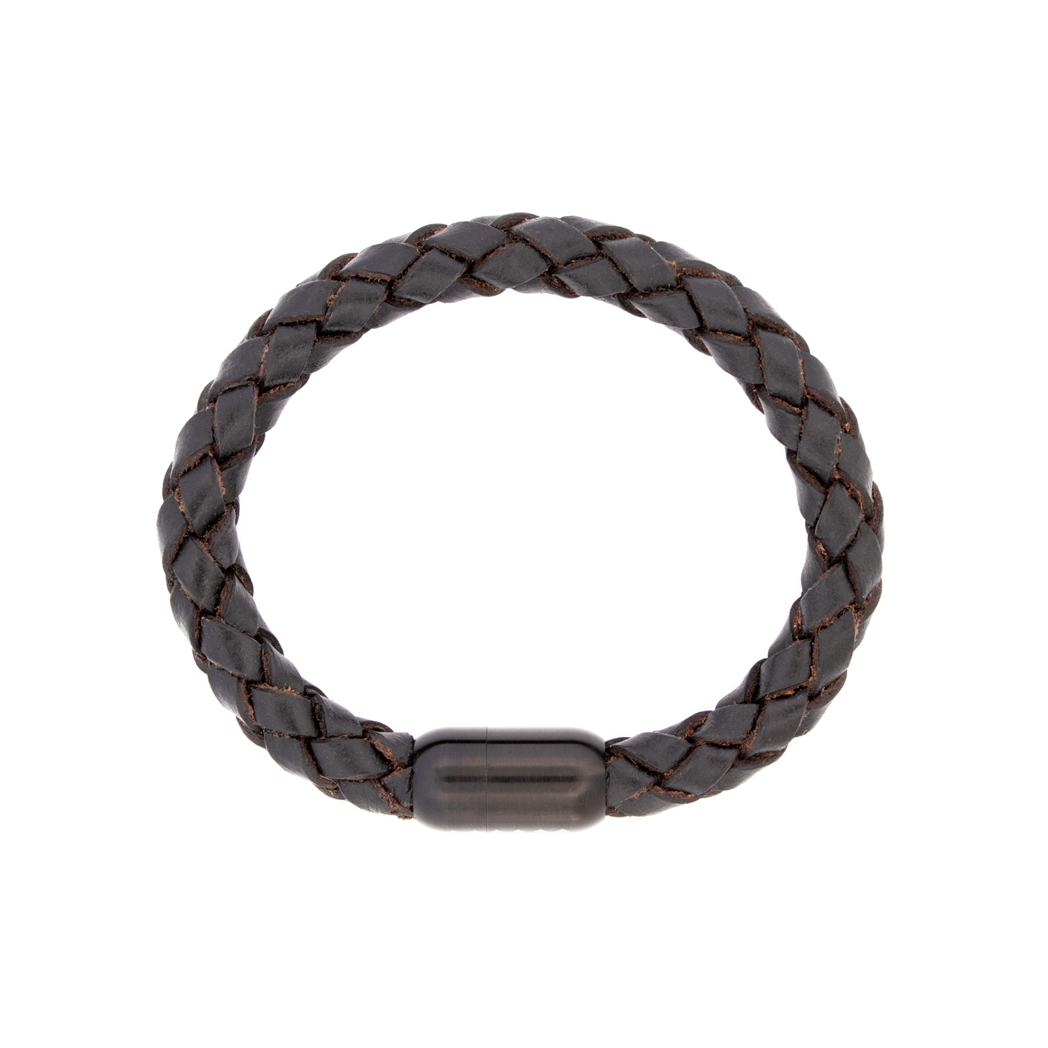 Bracelet Leather round black/black