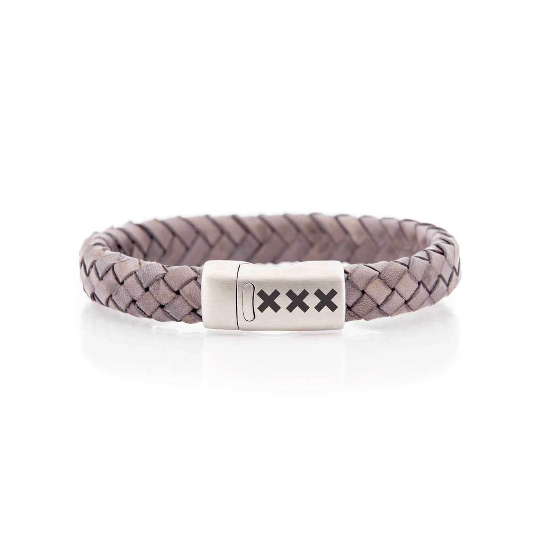 Bracelet Leather Gray/silver