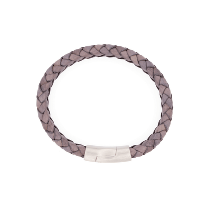 Bracelet Leather Gray/silver