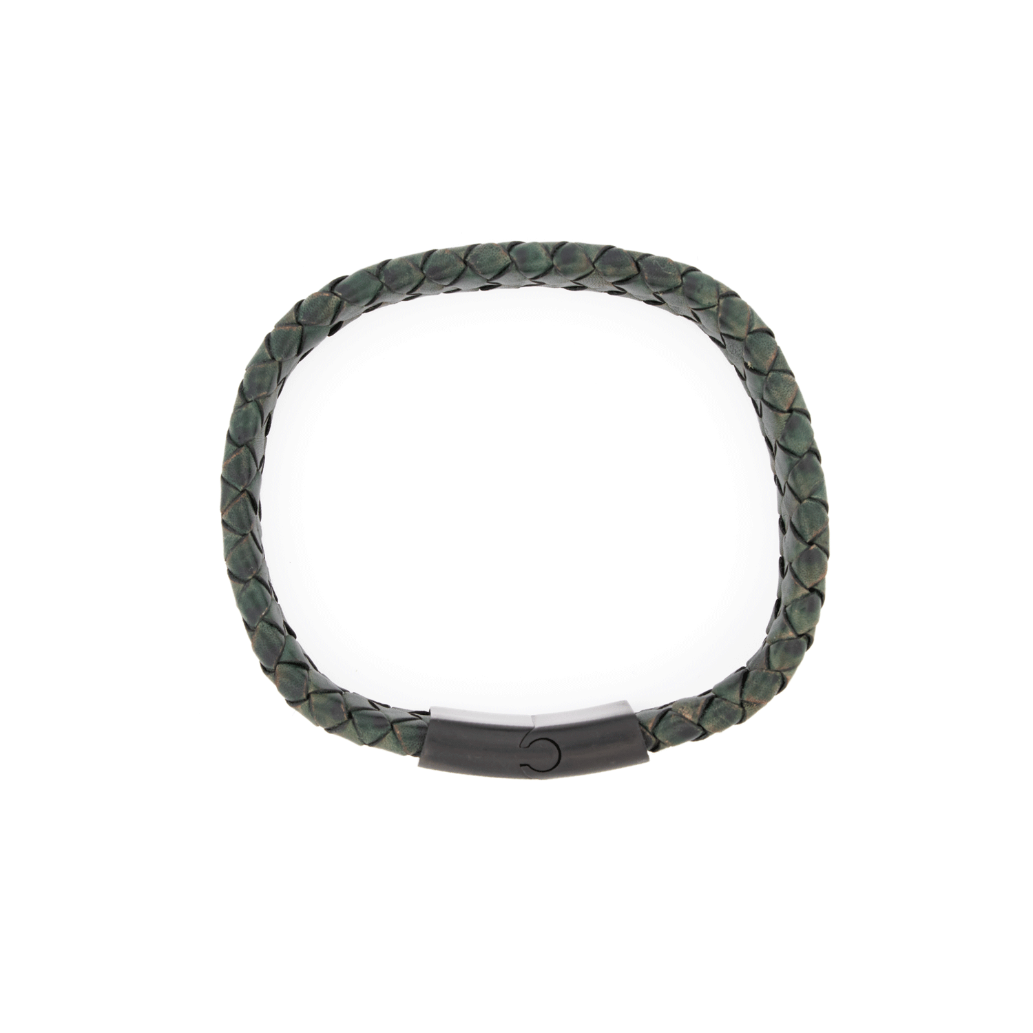 Bracelet Leather Dark Green/Black