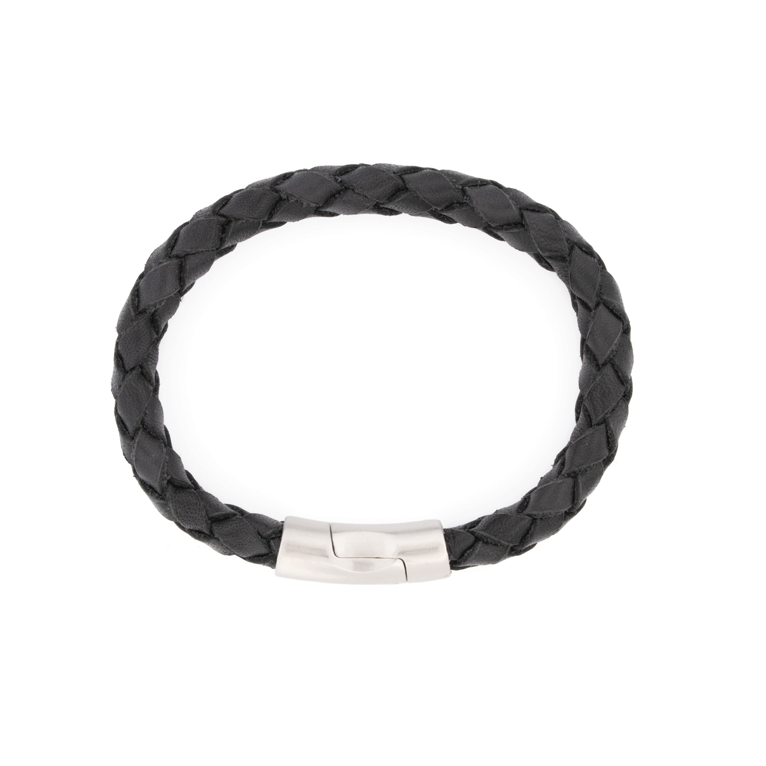 Bracelet Leather Black/Silver