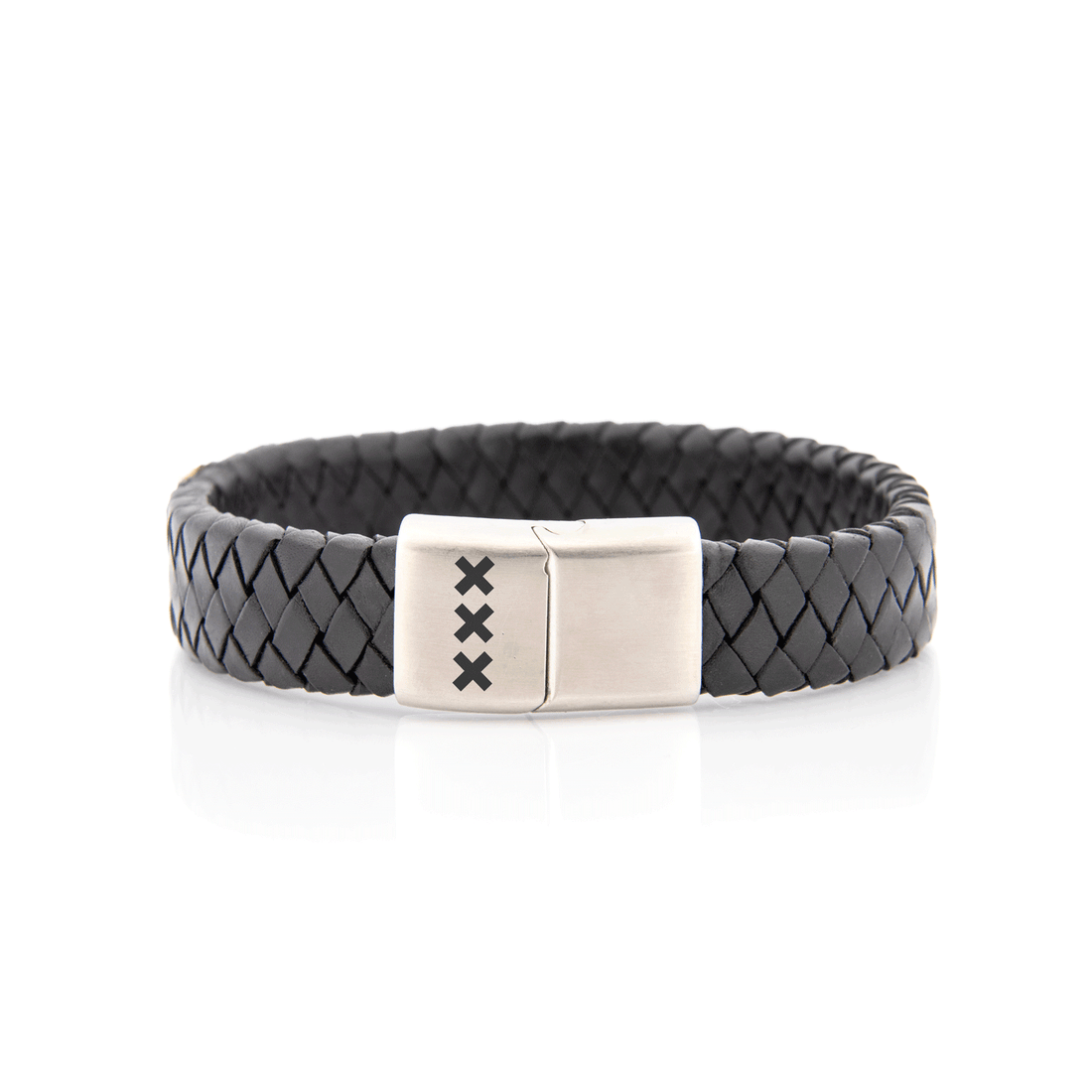 Leren Armband met Gravure ZILVER– Amsterdam Edition