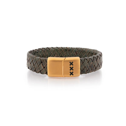 Leren Armband met Gravure GOUD –  Amsterdam Edition
