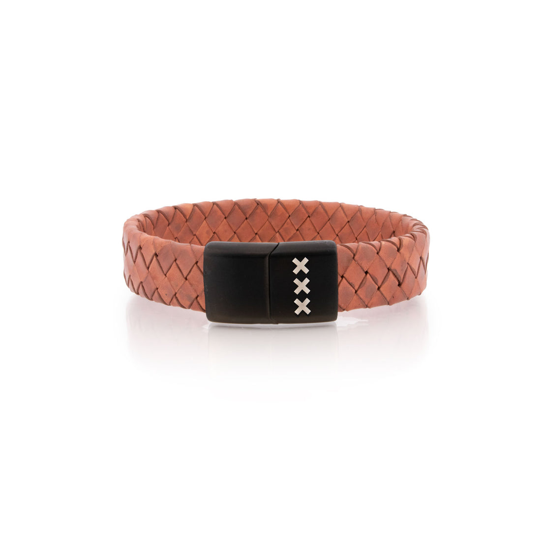 Bracelet Leather Light Brown/ Black