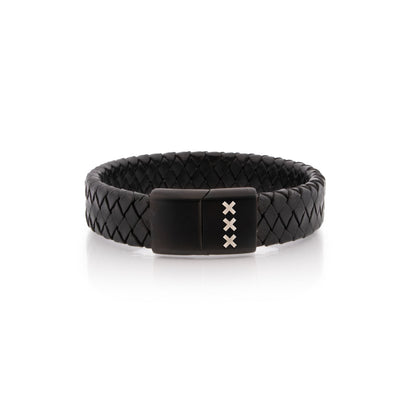 Leren Armband Zwart - Zwart | Amsterdam XXX