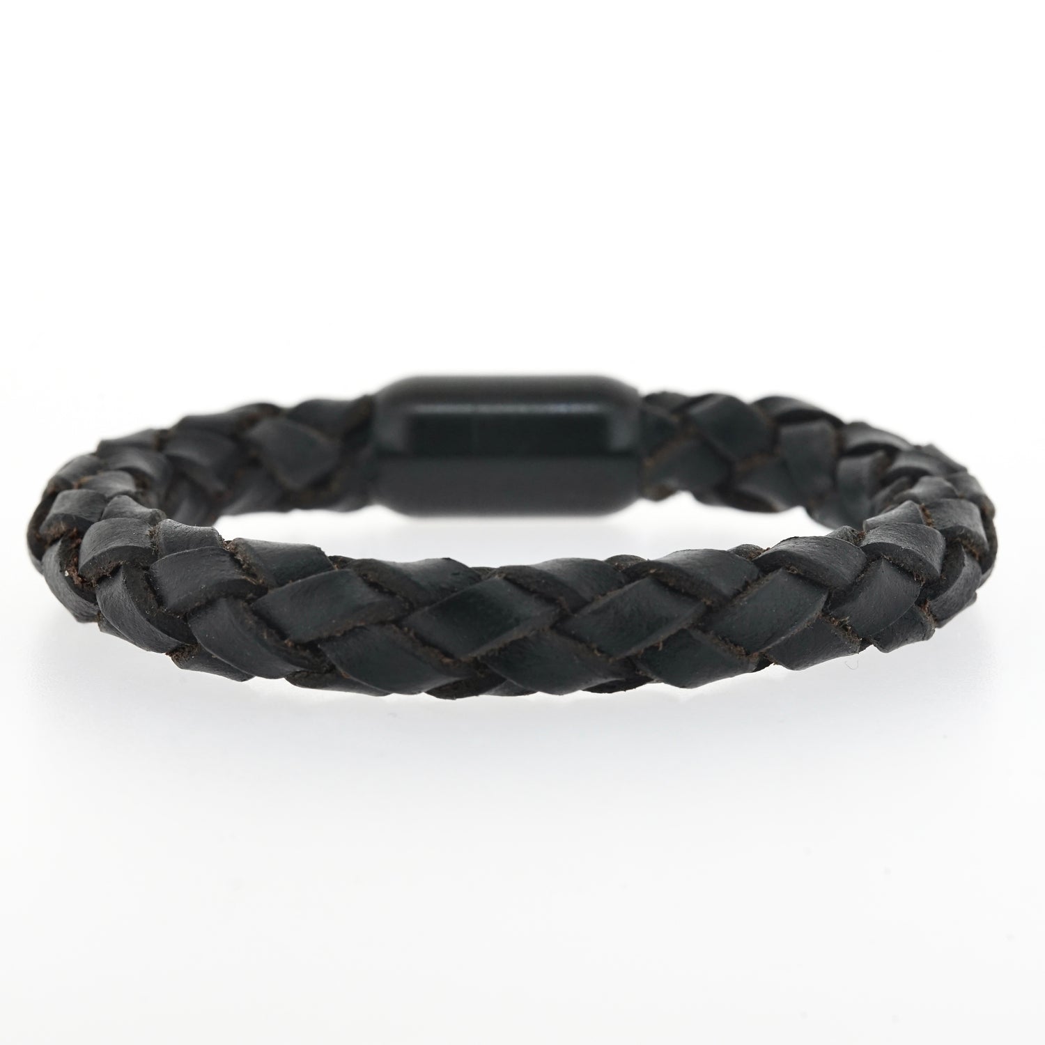 leren armband rond Zwart/ Zwart - 020 Black Editie