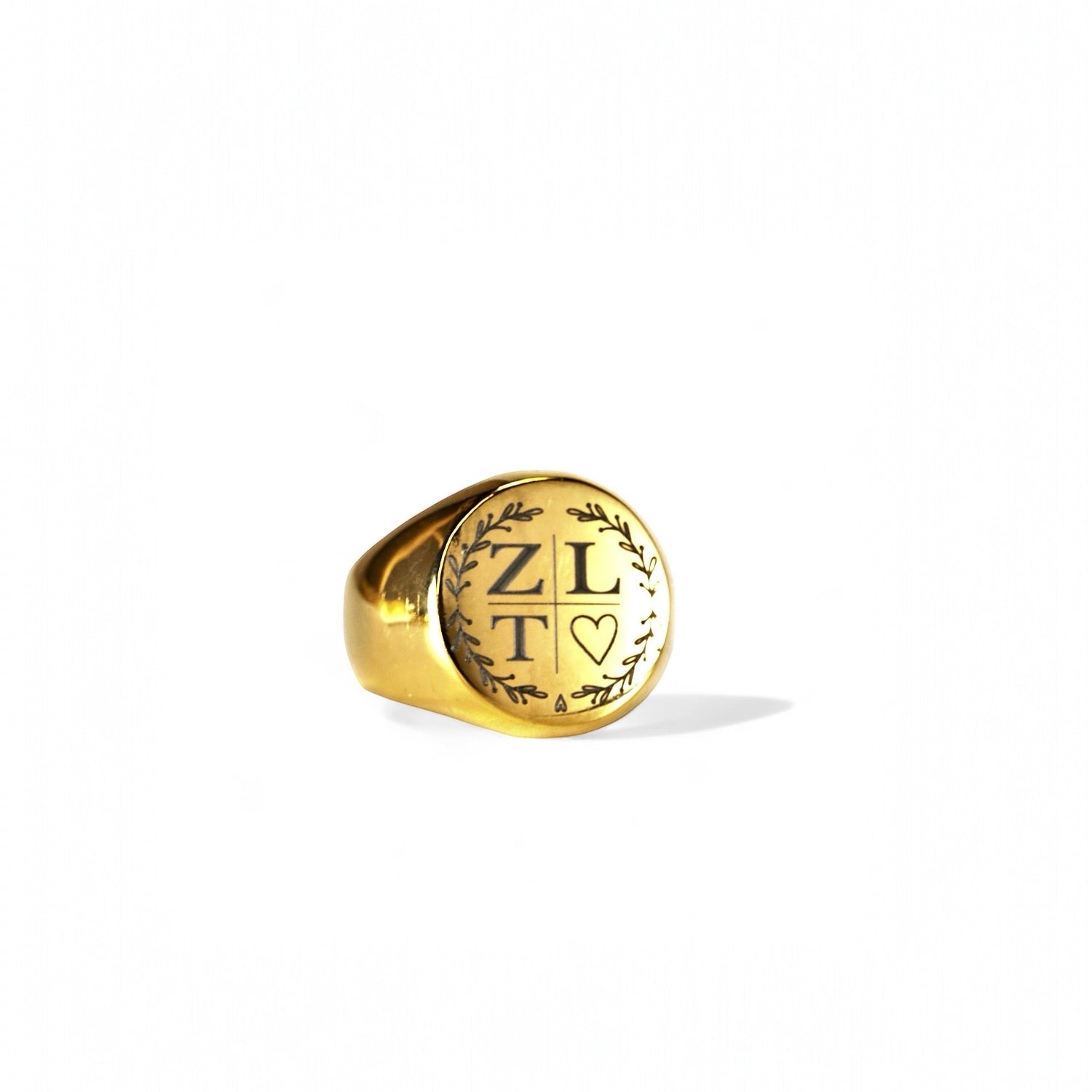 RING initials signet ring