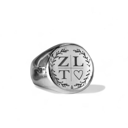 RING initials signet ring