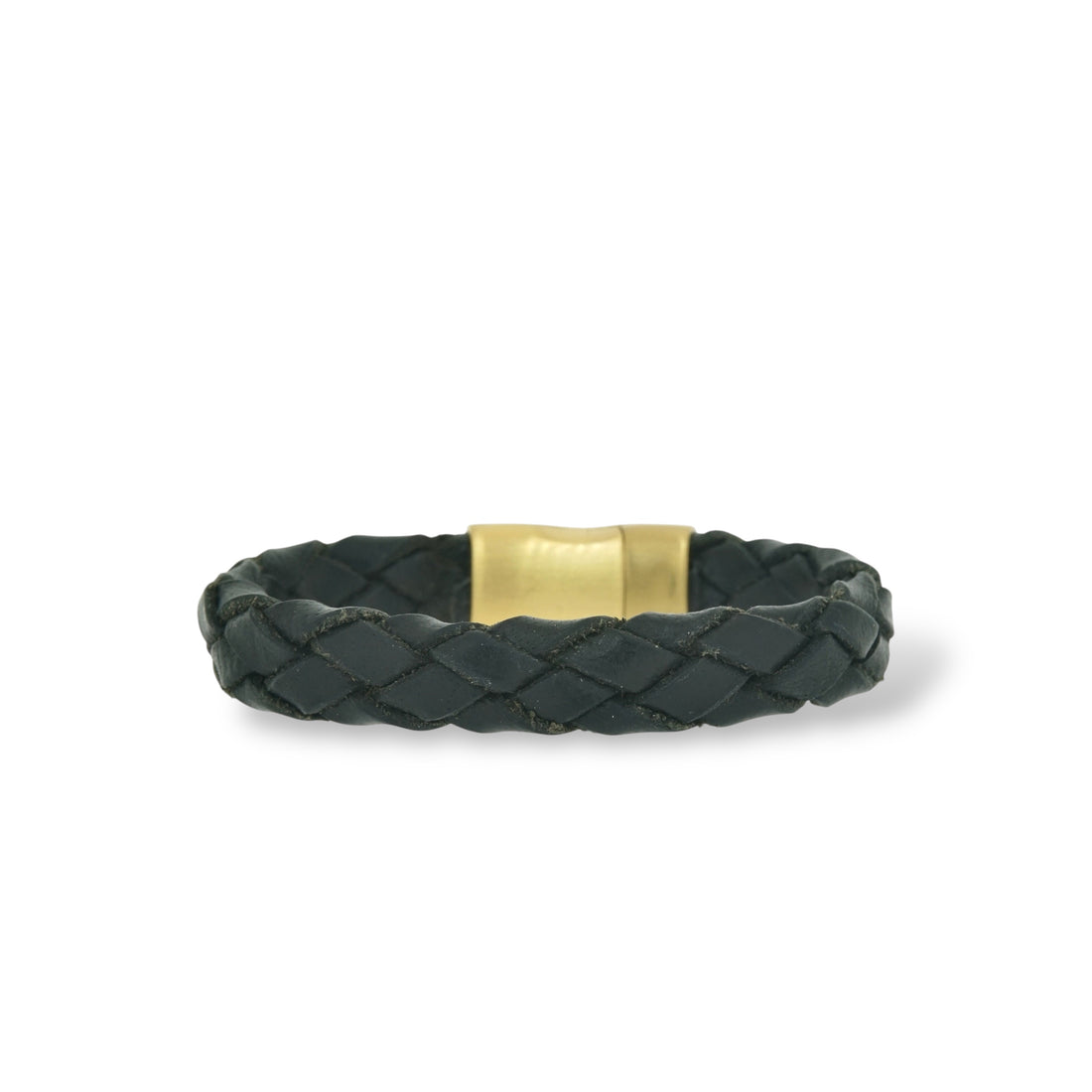 Leren Armband Zwart / Goud – Mokum Trots
