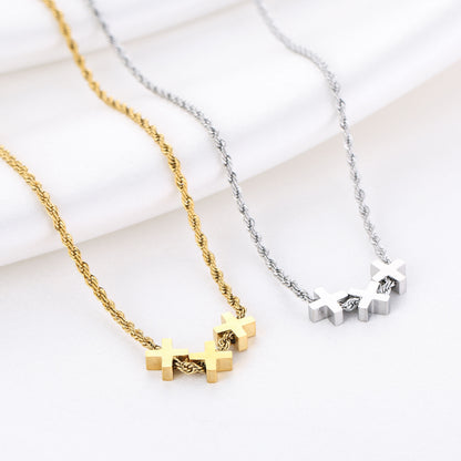 KETTING | 3 KRUISJES BOLD TWIST XXX