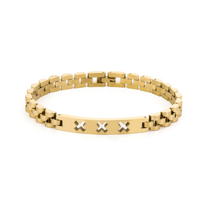 Goud RVS Herenarmband | Trots