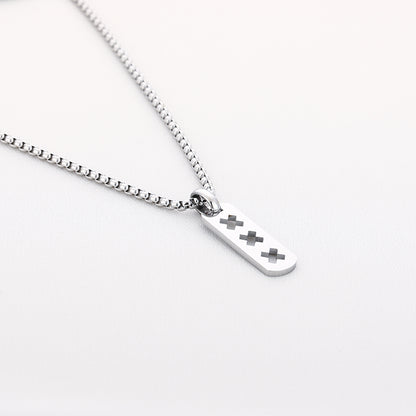 KETTING ZILVER|  AMSTERDAMSE KRUISJES