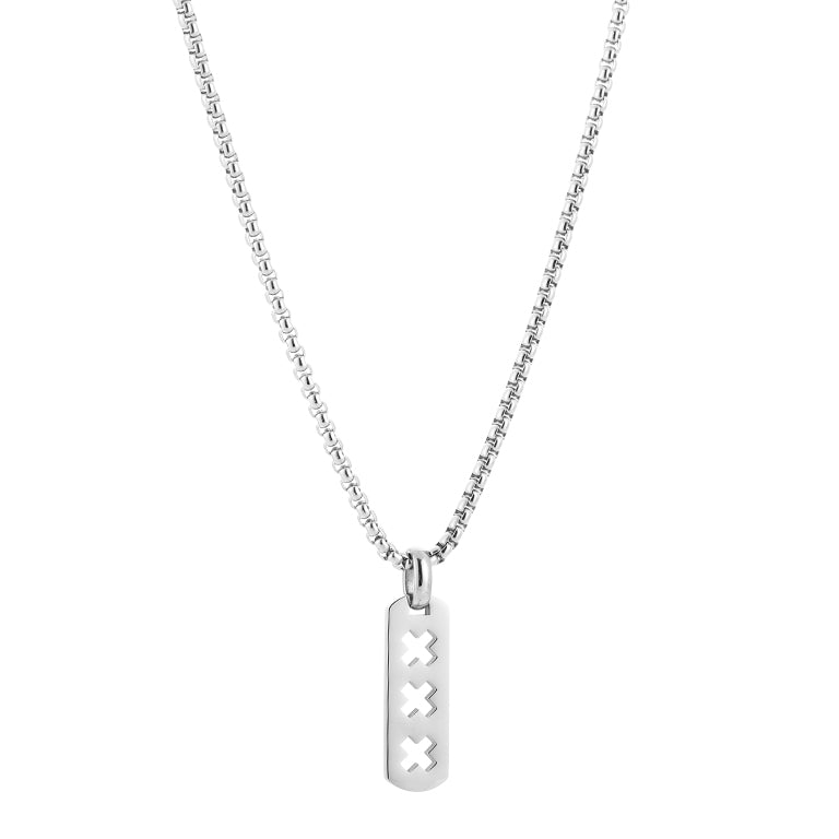 KETTING ZILVER|  AMSTERDAMSE KRUISJES