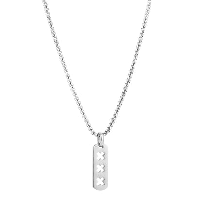 KETTING ZILVER|  AMSTERDAMSE KRUISJES