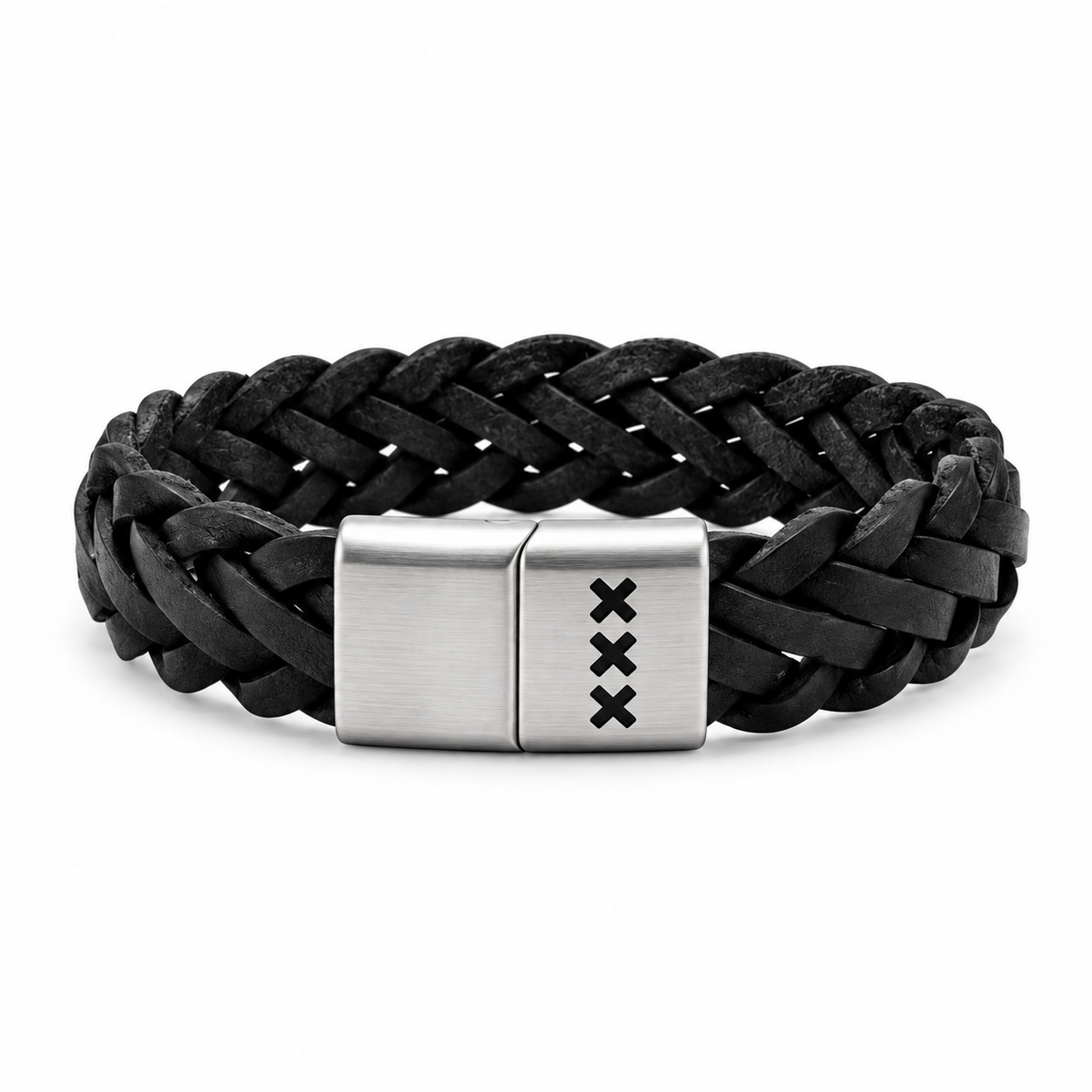 Leren Armband met Gravure ZILVER–  XXX Edition