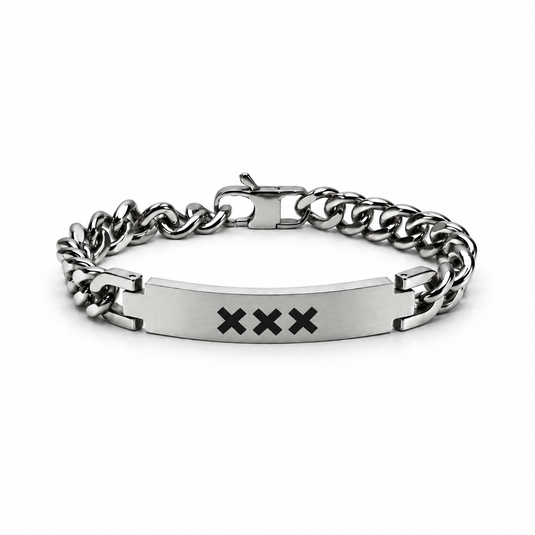 Zilver RVS Herenarmband | Vastberaden